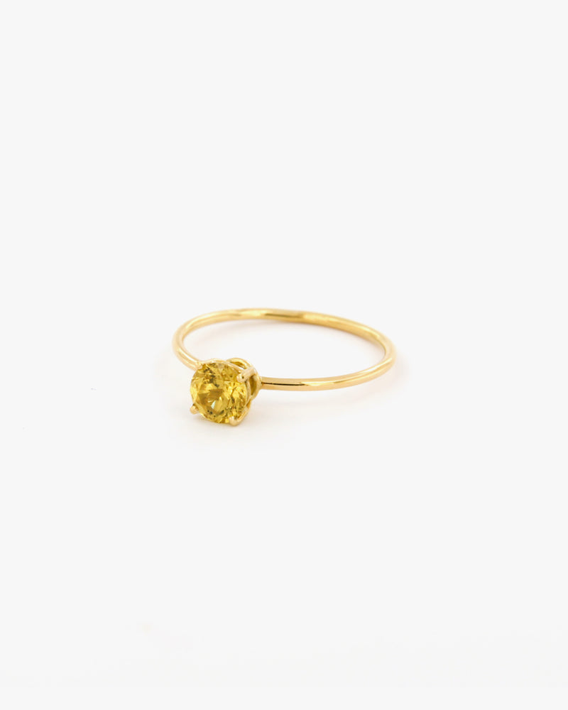 Anello a Filo Zaffiro Giallo