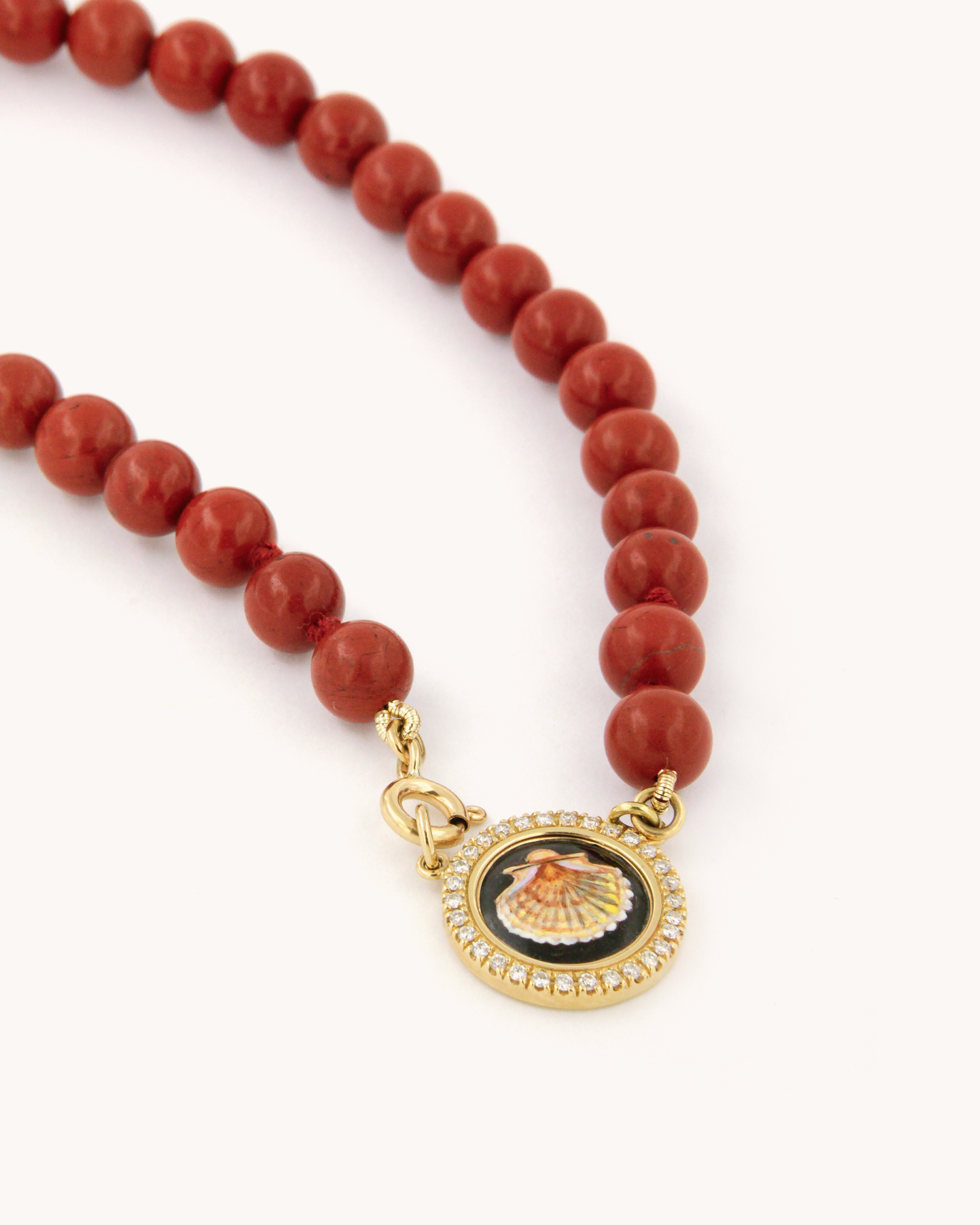 Collana Coloris Conchiglia nel Rosso Fuoco