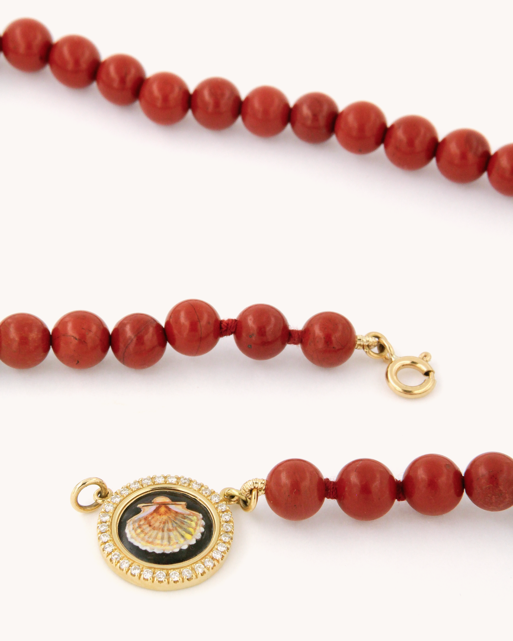 Collana Coloris Conchiglia nel Rosso Fuoco