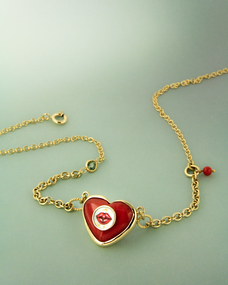 A Kiss in the Heart Necklace