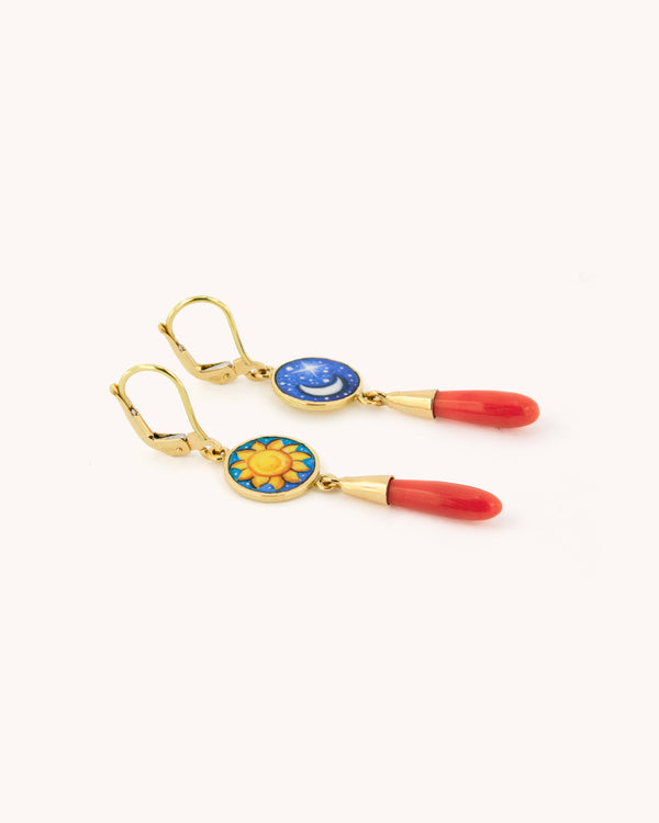 Sun and Moon Earrings