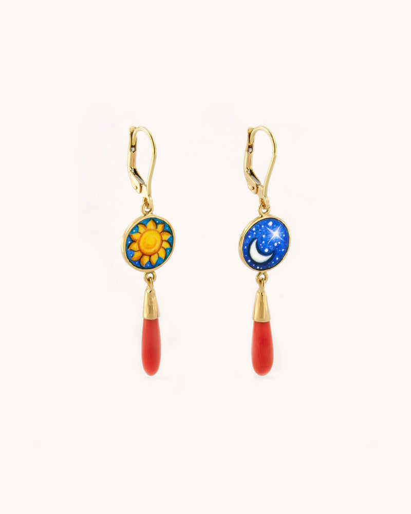 Sun and Moon Earrings