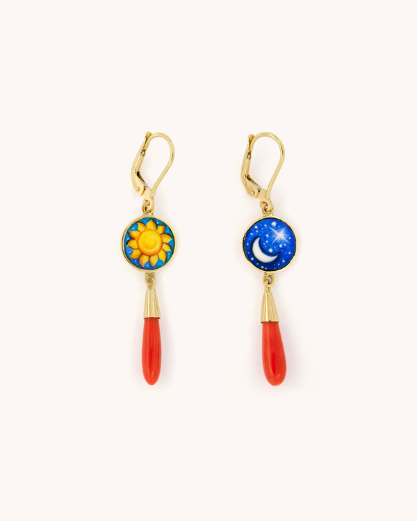 Sun and Moon Earrings