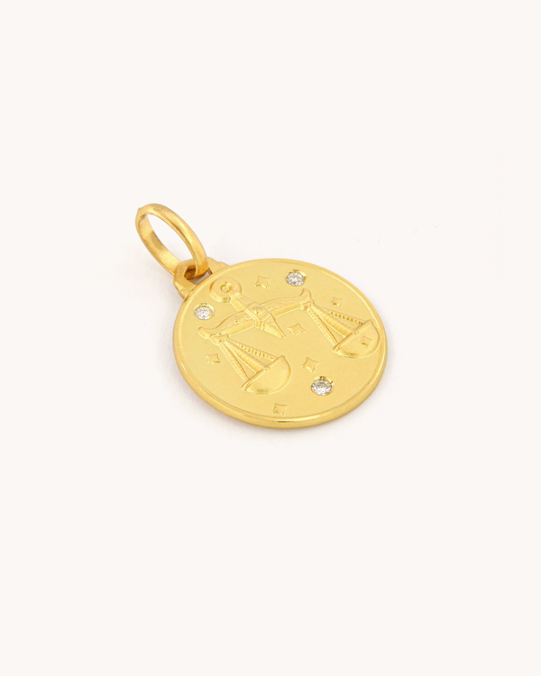 Ciondolo Zodiaco Bilancia Piccolo con Diamanti