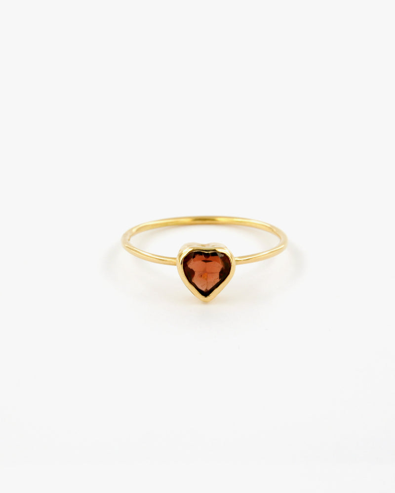 Anello a Filo Cuore di Granato