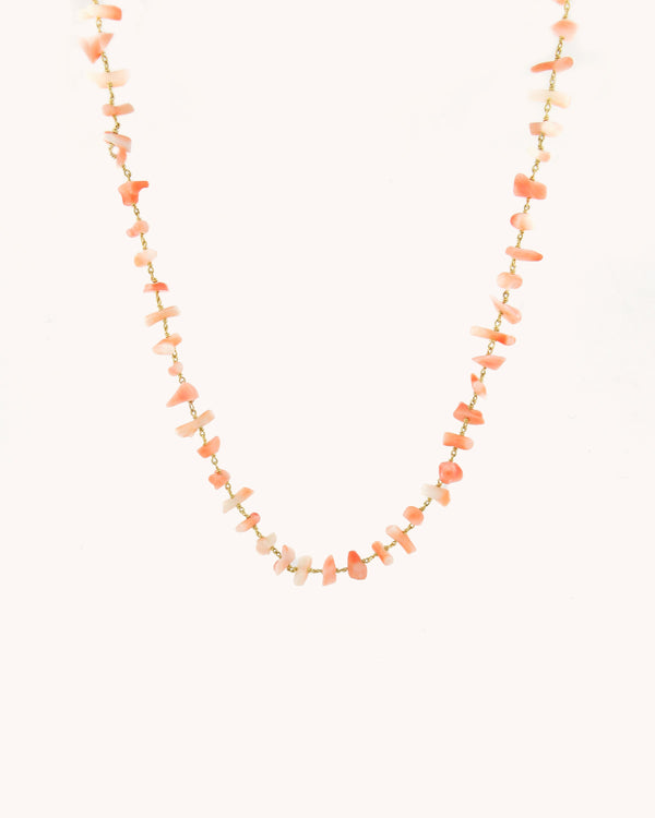 Pink Coral Branches Necklace