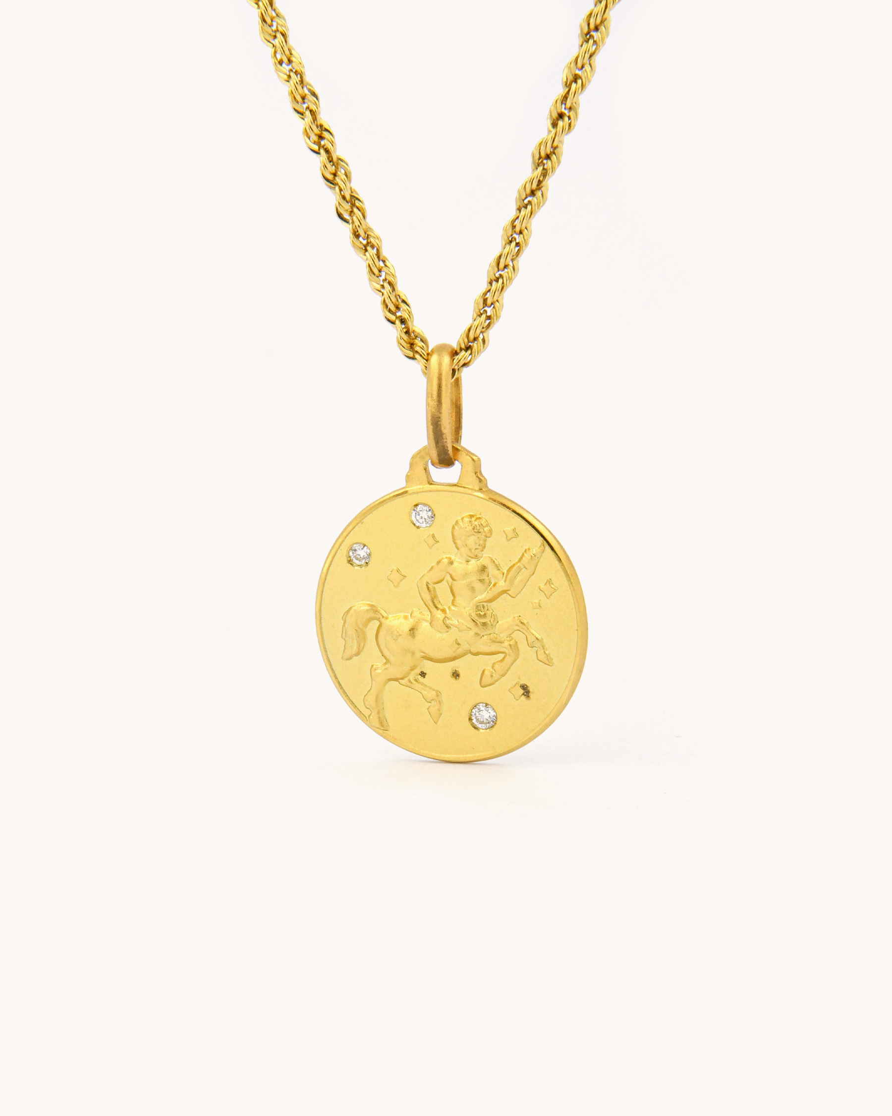 Ciondolo Zodiaco Sagittario Piccolo con Diamanti