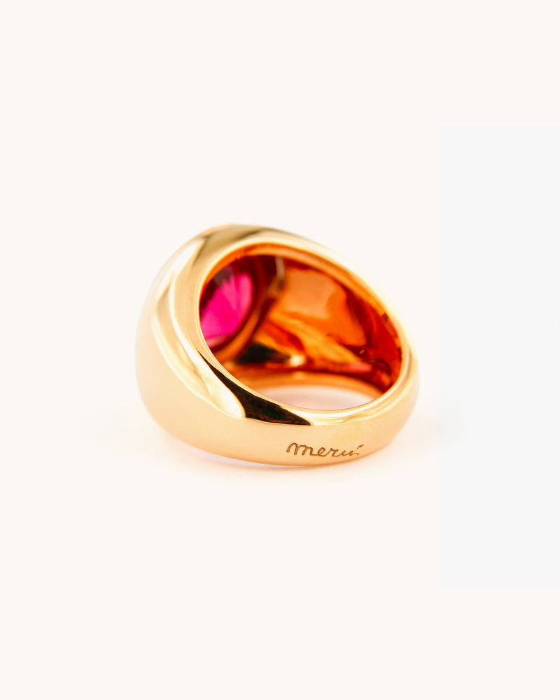 Bold Pink Tourmaline Ring