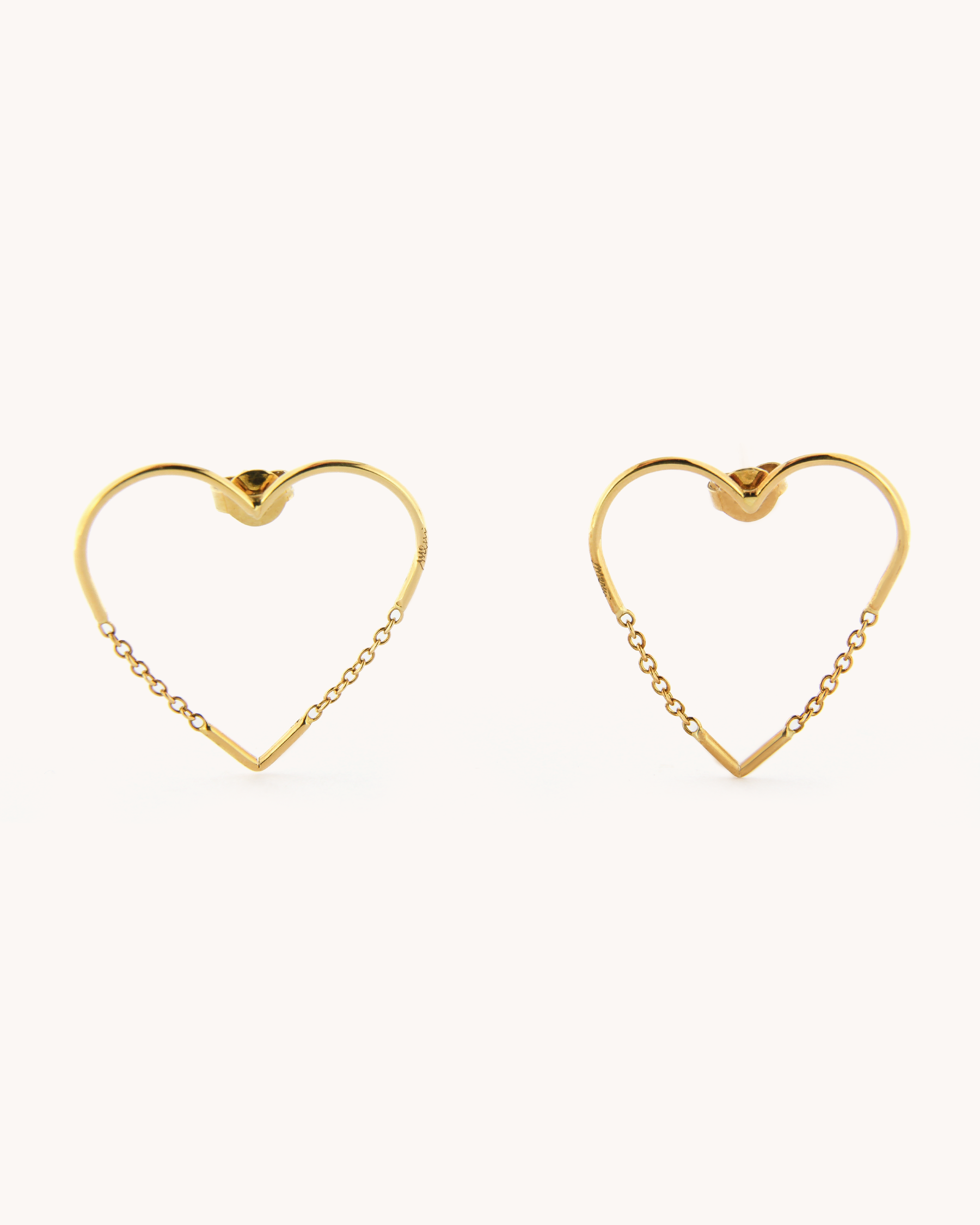 Heart Chain Earrings