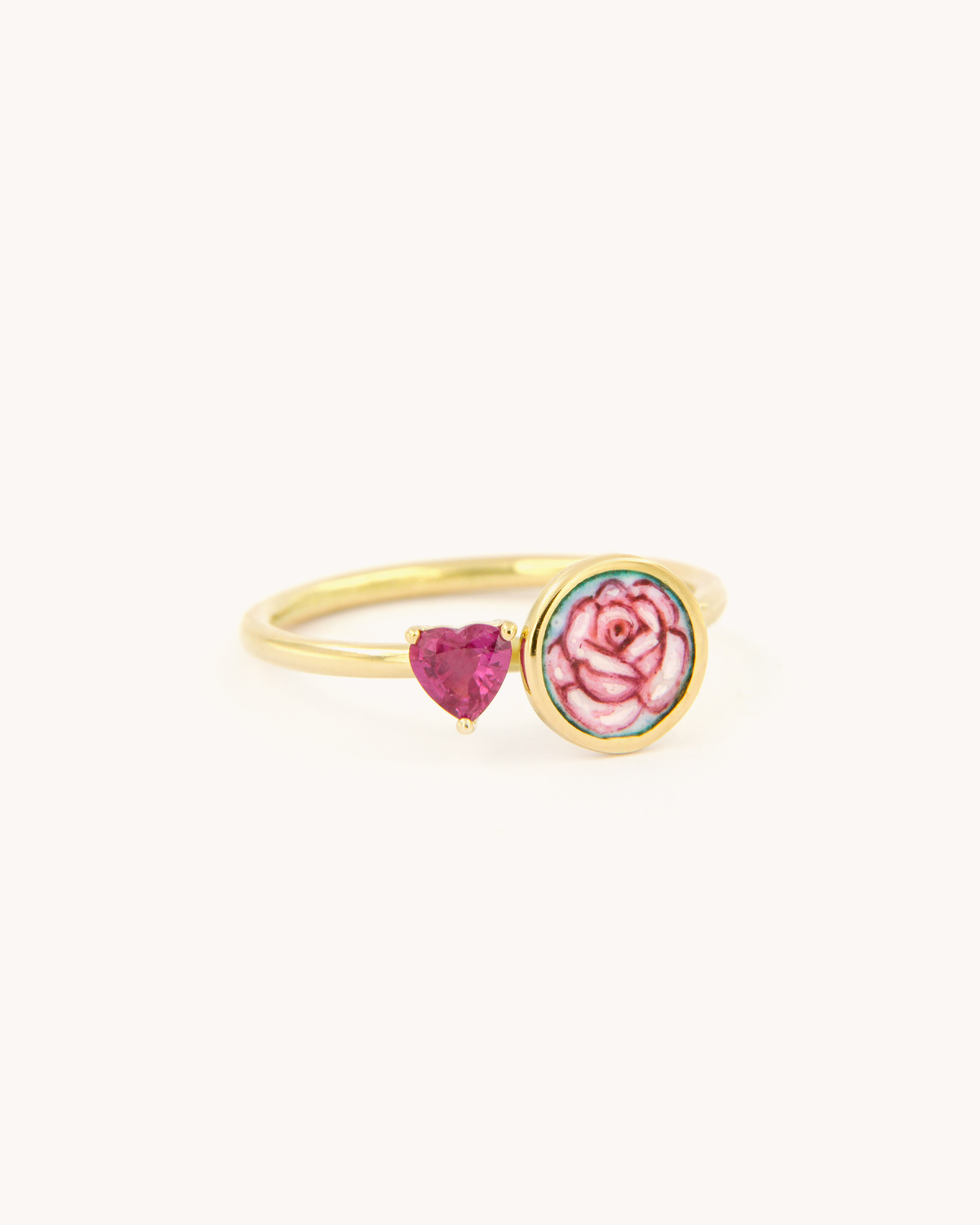 Anello Cuore di Rosa