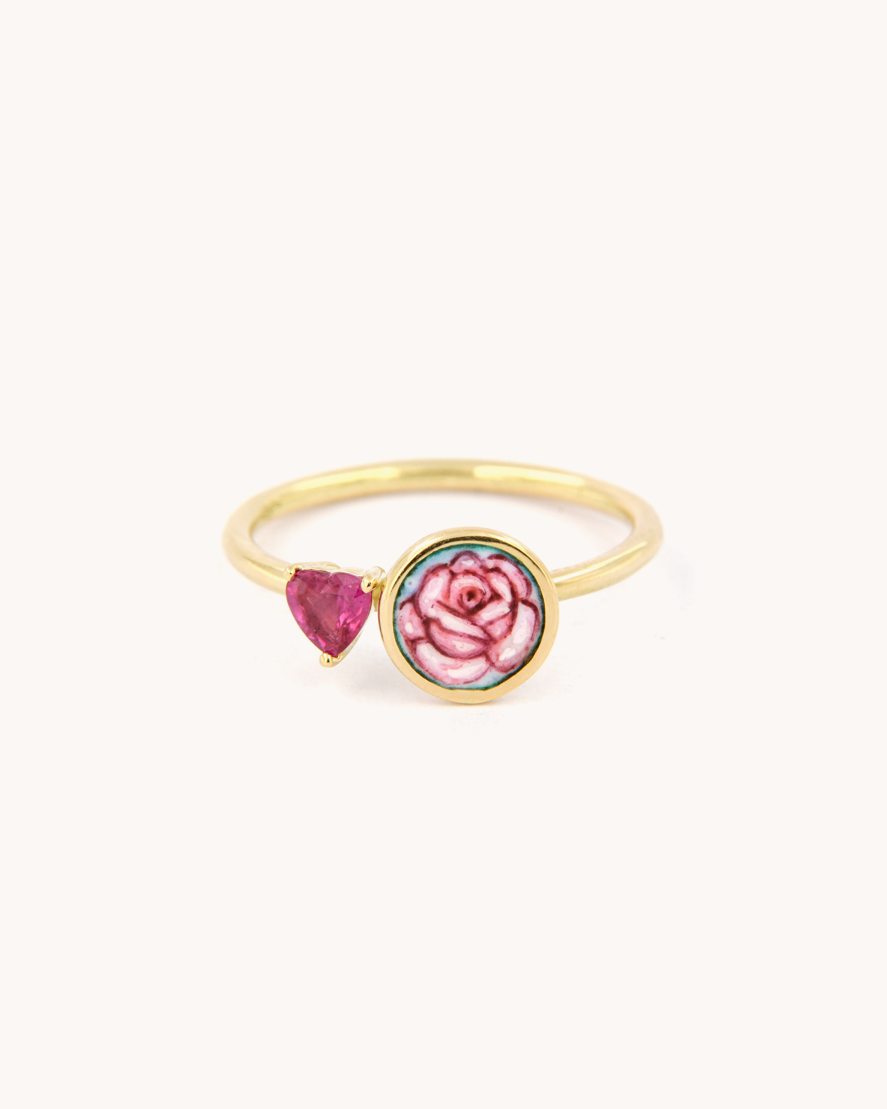 Anello Cuore di Rosa
