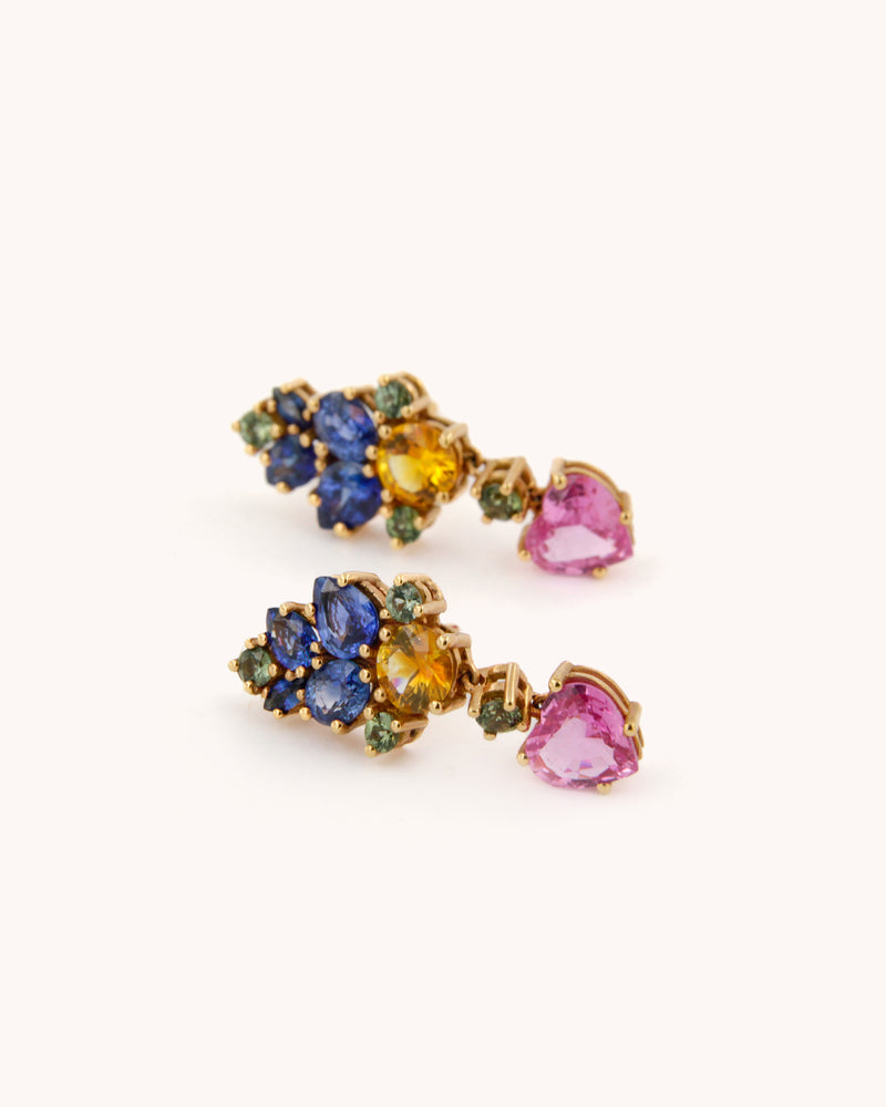 Colourful Sapphire Earrings 