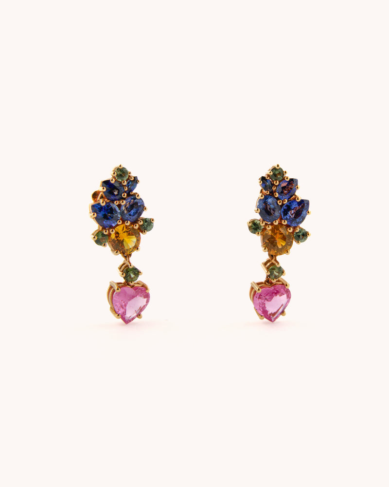 Colourful Sapphire Earrings 