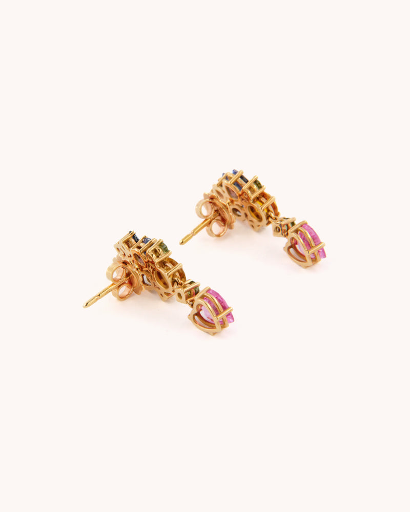 Colourful Sapphire Earrings 