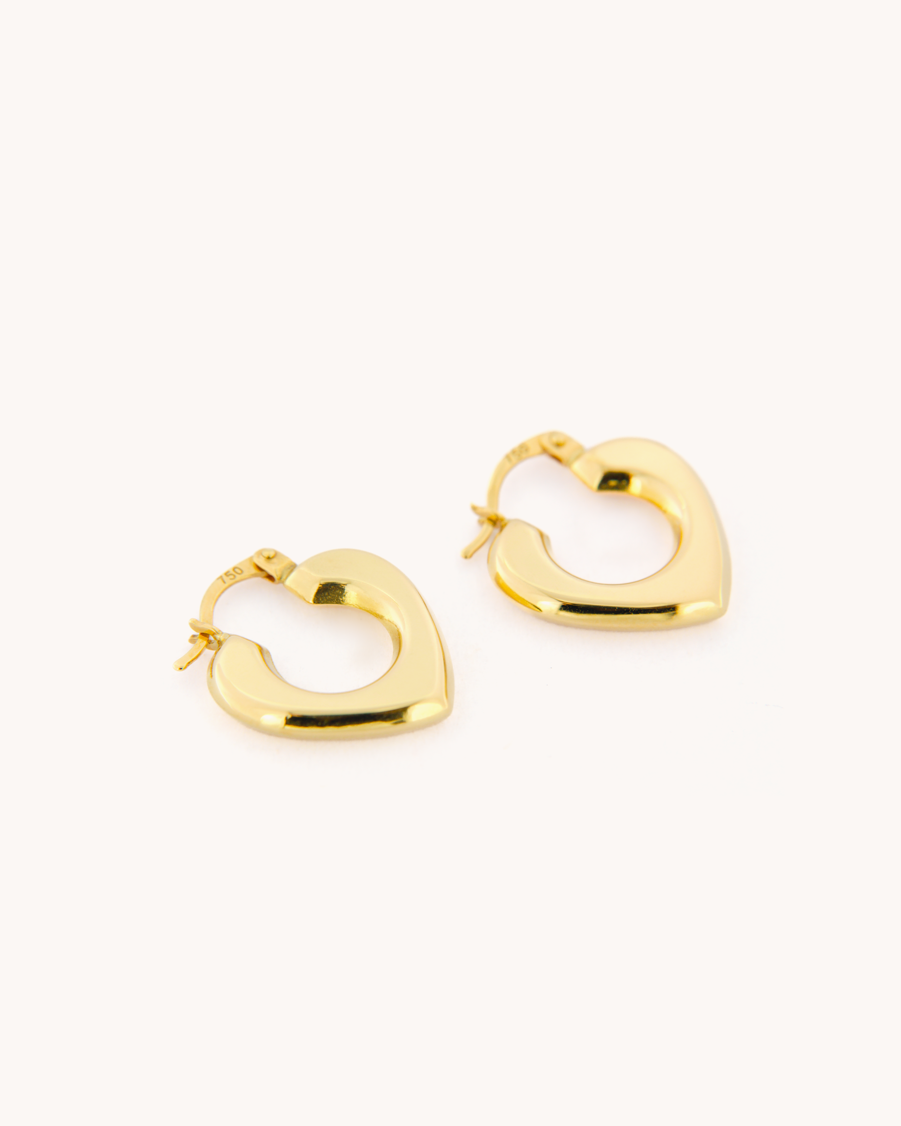 Heart-Shaped Hoop Earrings