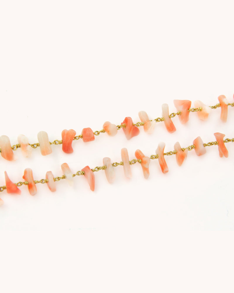 Pink Coral Branches Necklace