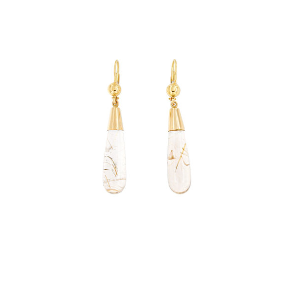 Rutile Quartz Pendant Earrings