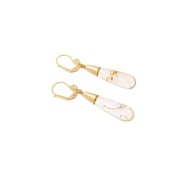 Rutile Quartz Pendant Earrings