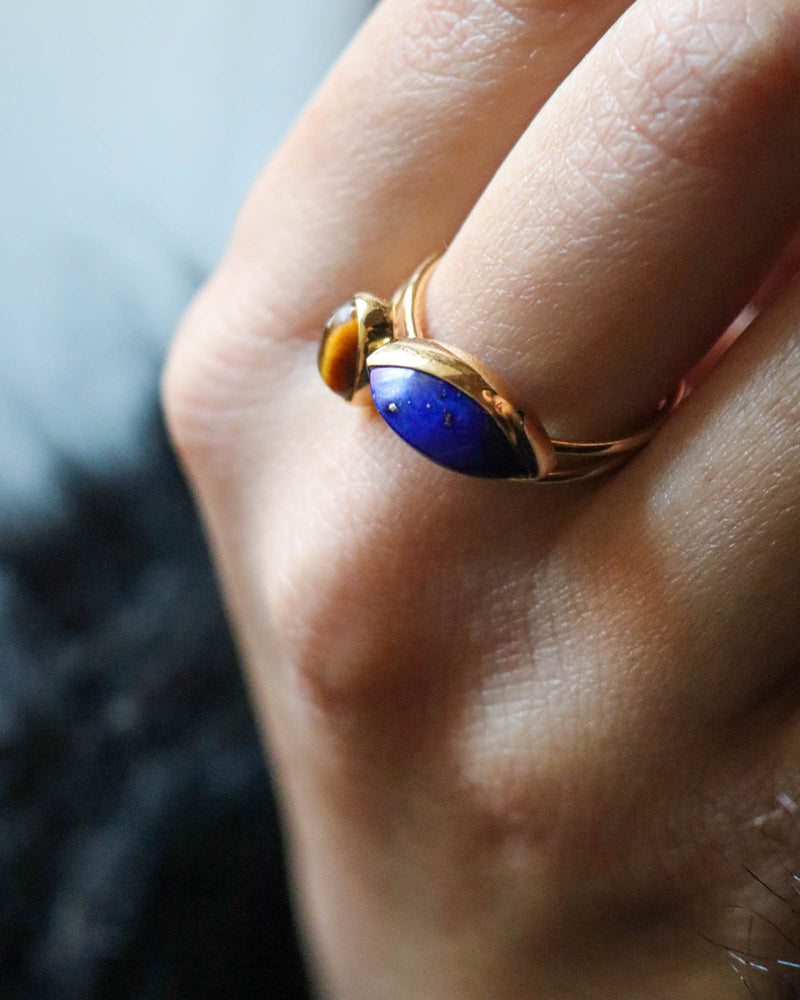 Oval lapis lazuli Ring