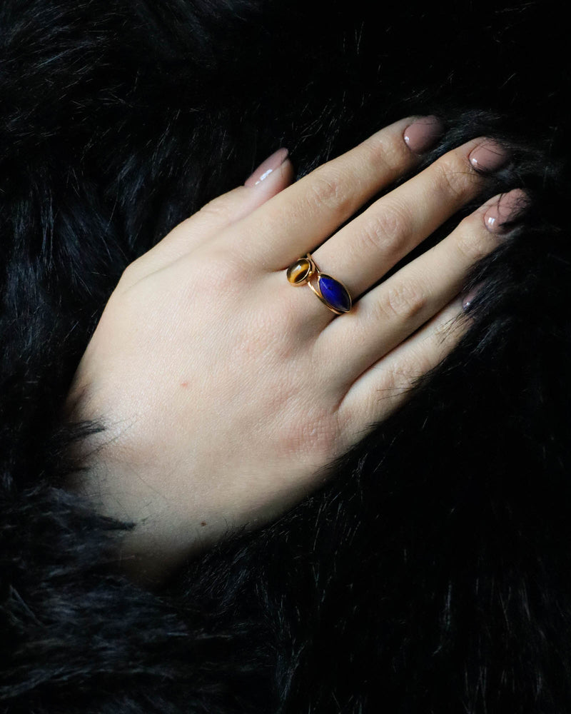 Oval lapis lazuli Ring