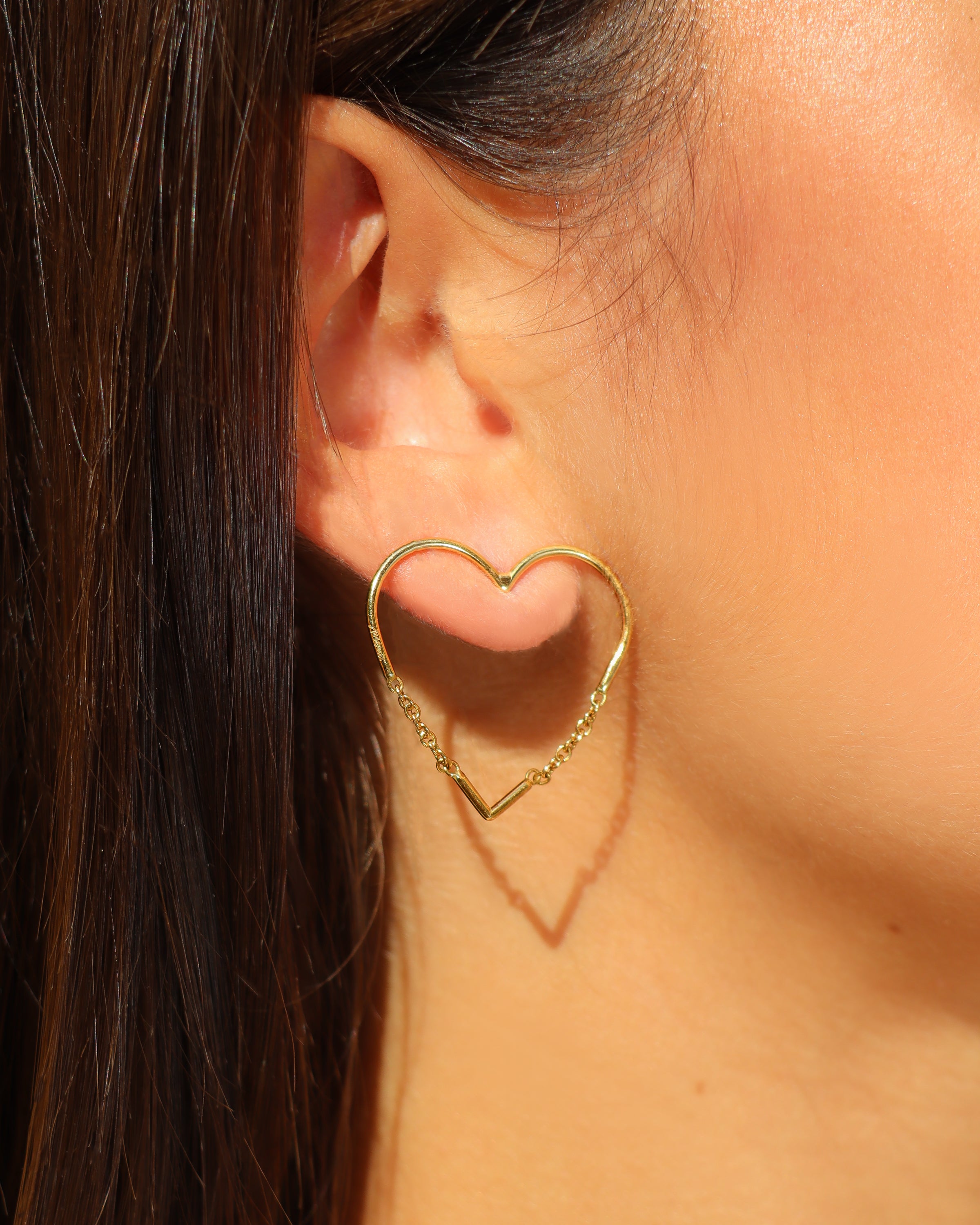 Heart Chain Earrings