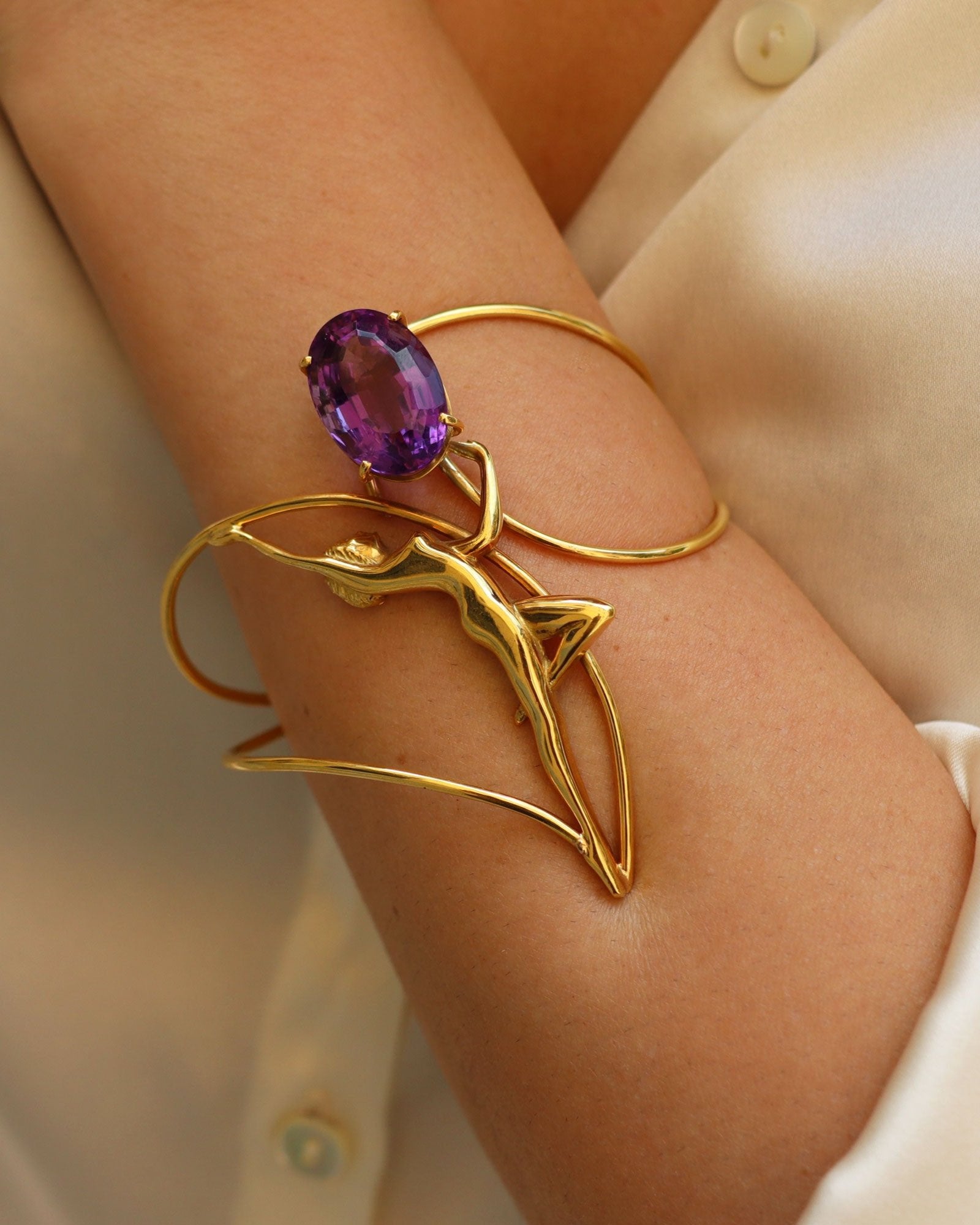 Amethyst Dancer Cuff Bracelet 