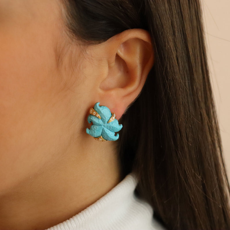 Turquoise Sea Star Earrings 