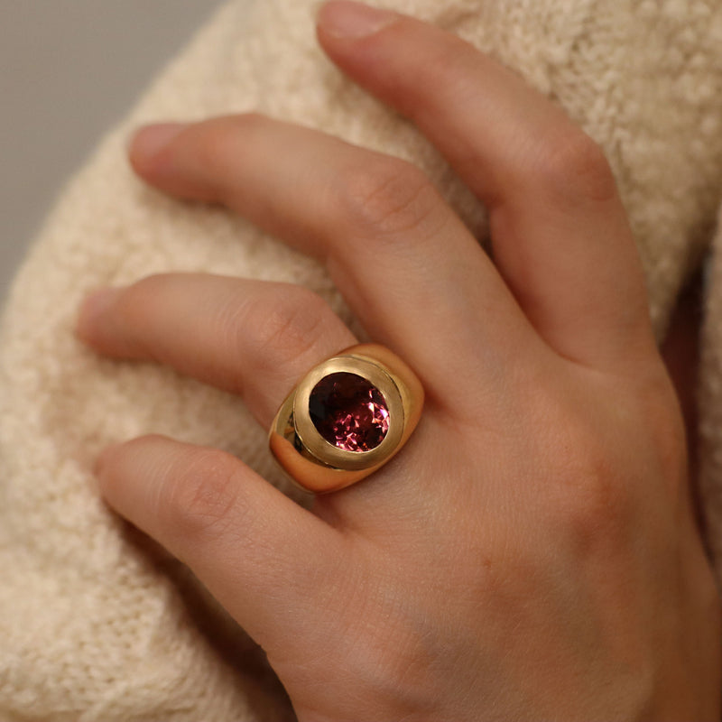 Bold Pink Tourmaline Ring