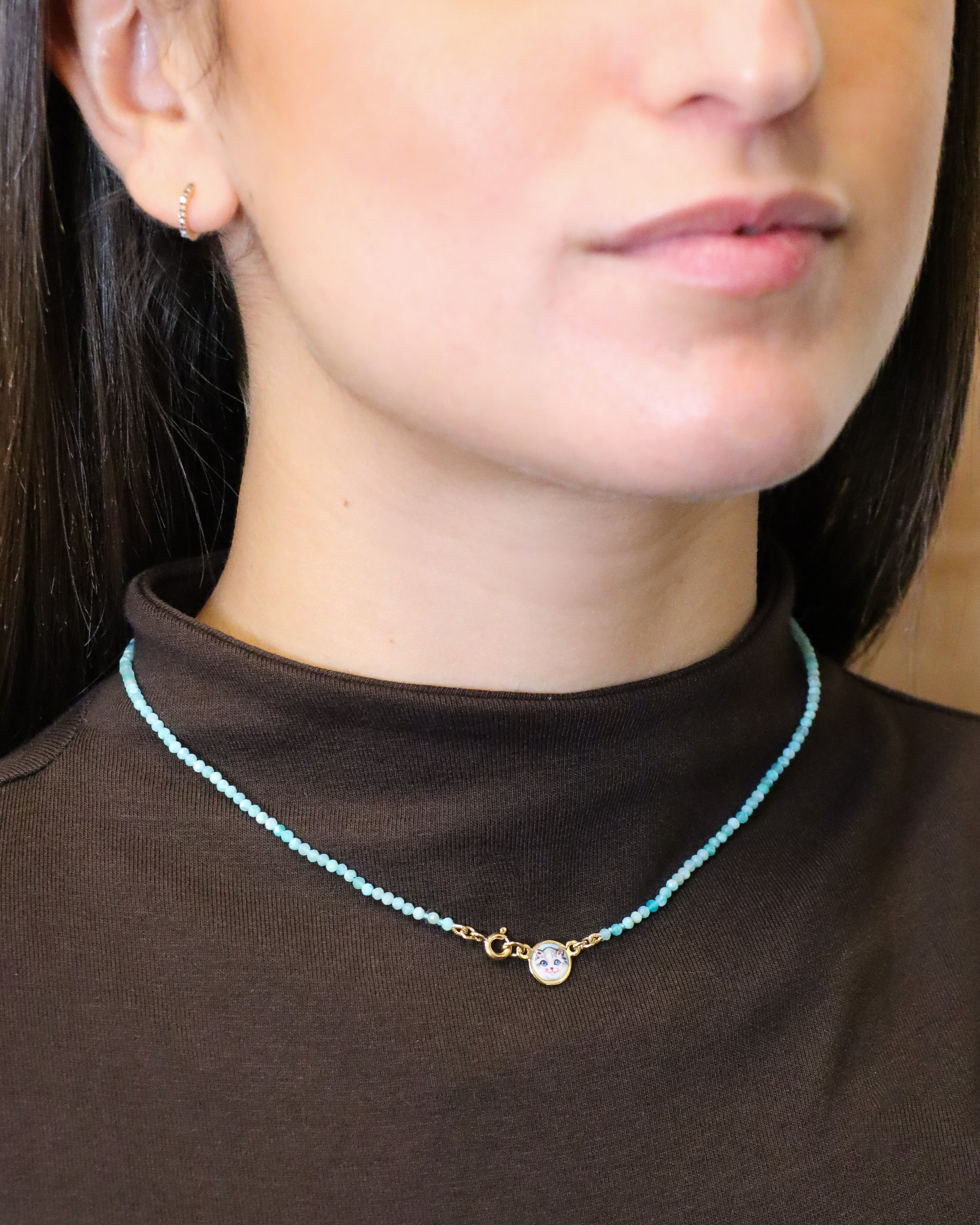 Coloris Necklace Kitty in Serene Blue