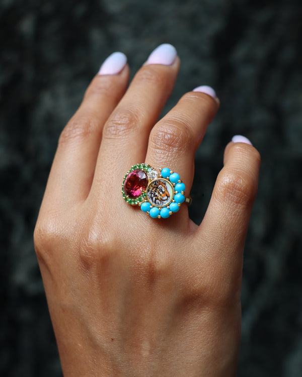 Gems and Enchant Tiger Ring