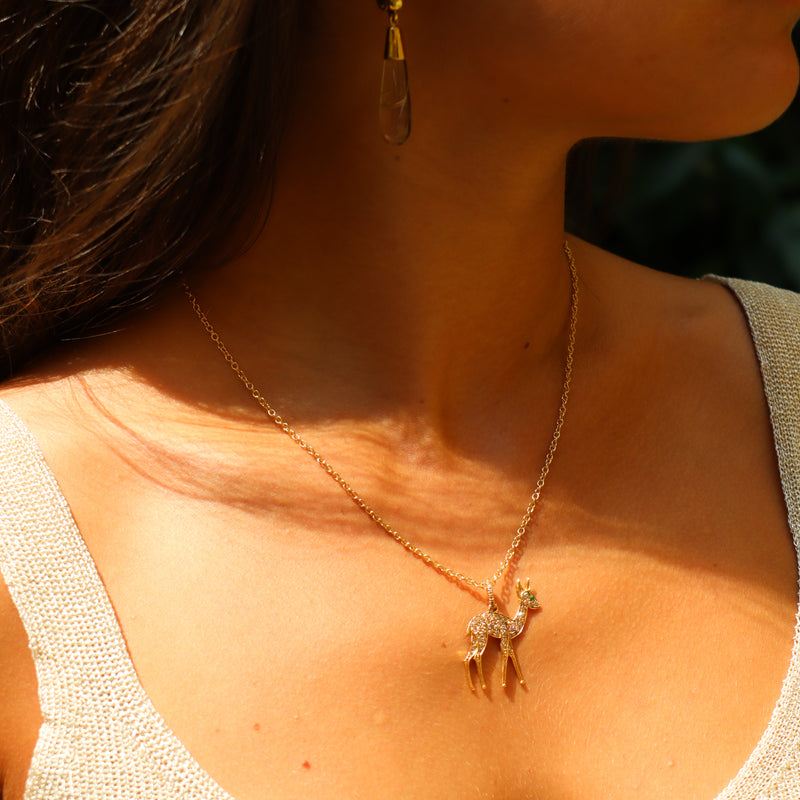 Diamond Fawn Pendant