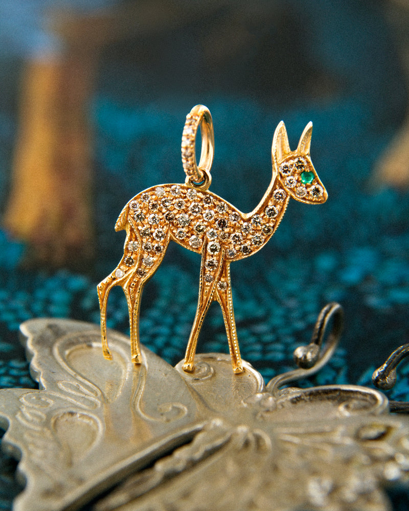 Diamond Fawn Pendant