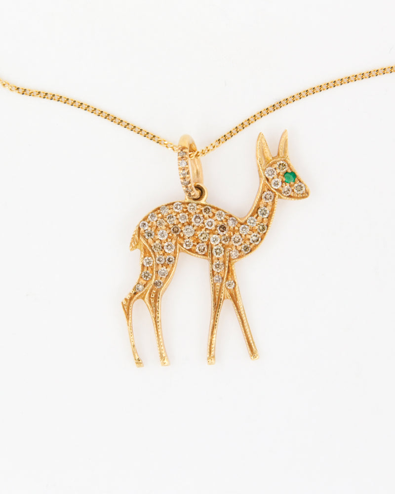 Diamond Fawn Pendant