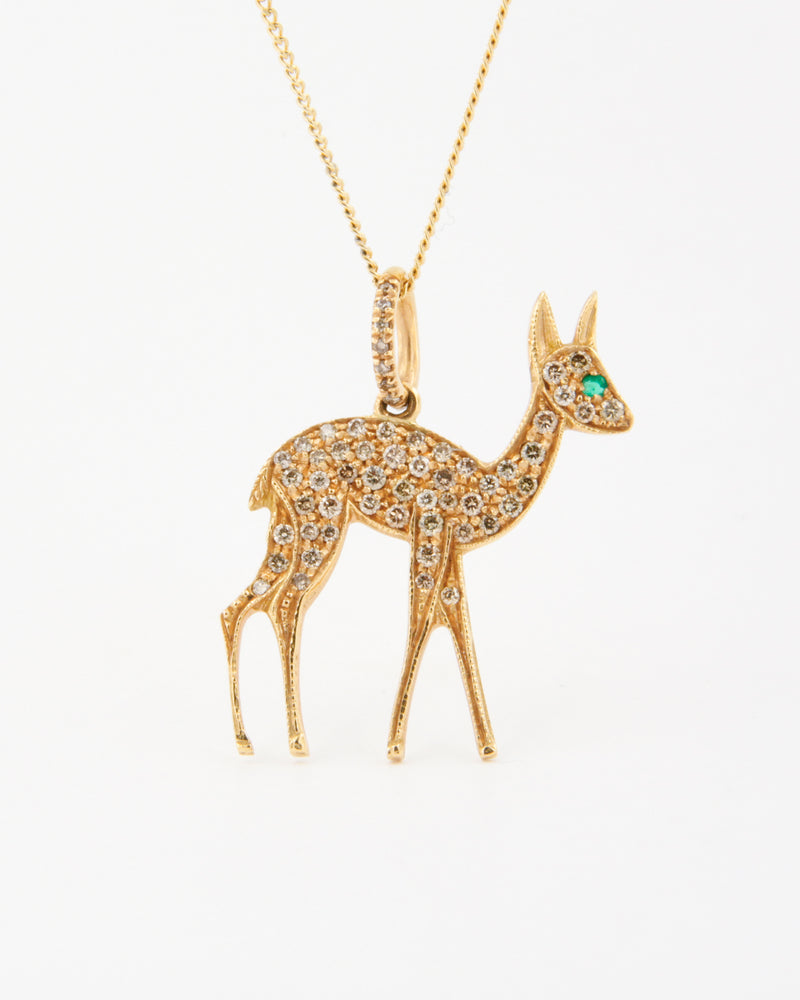 Diamond Fawn Pendant