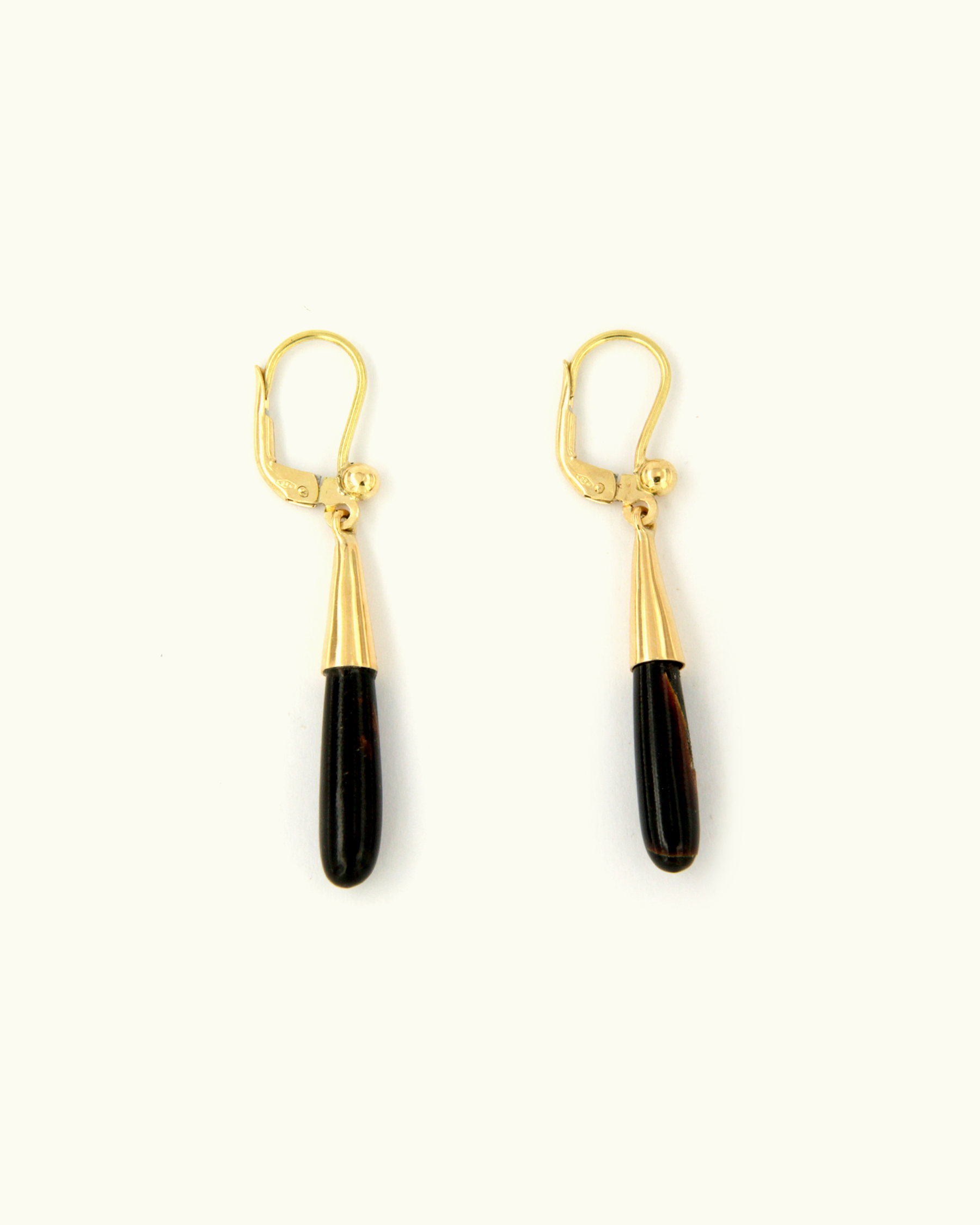 Black Coral Drop Earrings