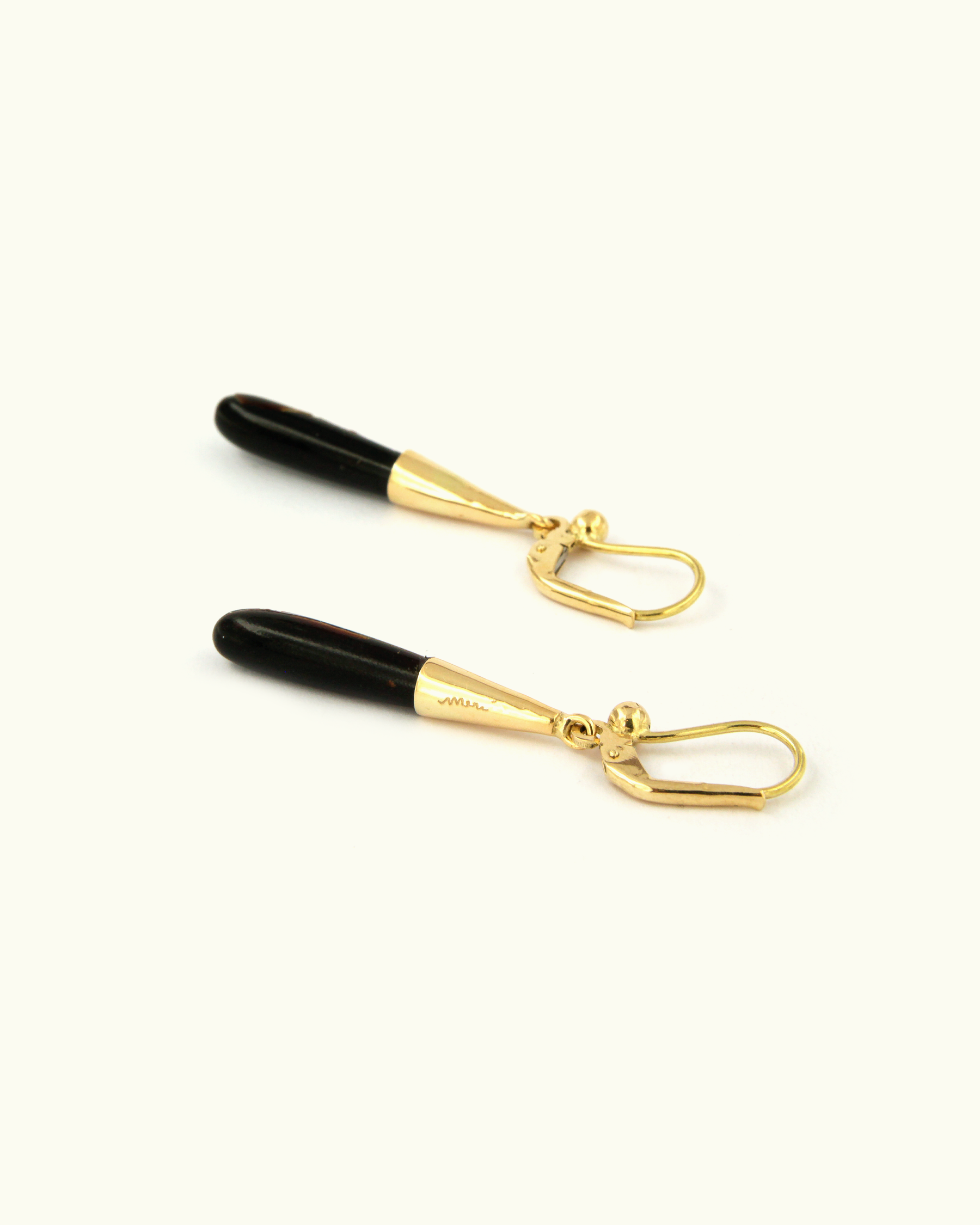 Black Coral Drop Earrings