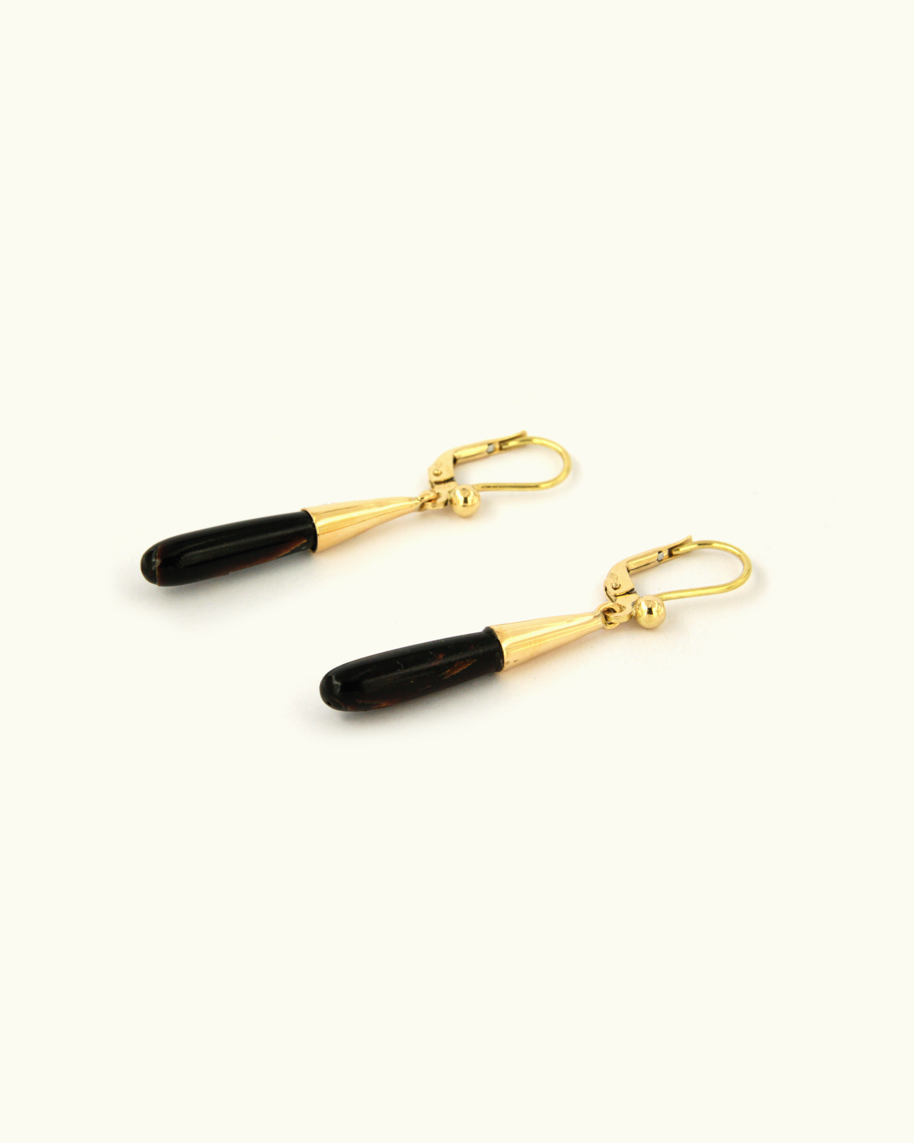Black Coral Drop Earrings