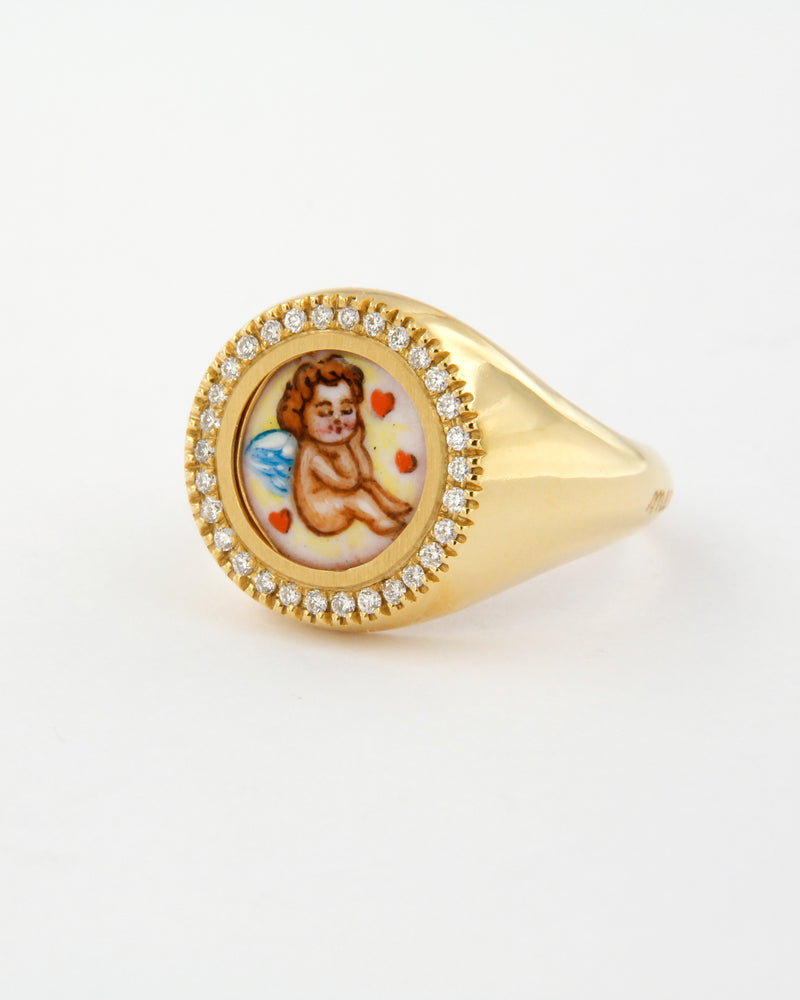 Anello Putto con Diamanti