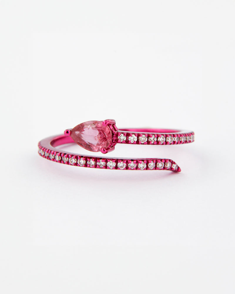 Anello Serpentino Zaffiro Rosa