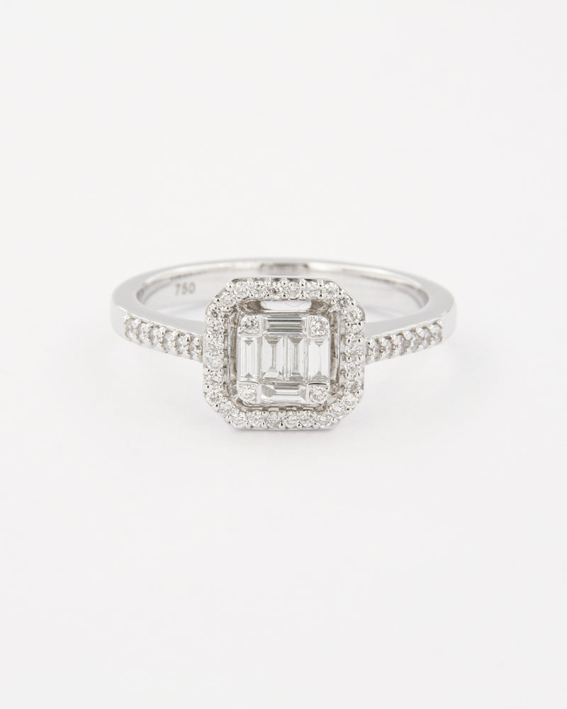 Diamond Baguette Mosaic Ring