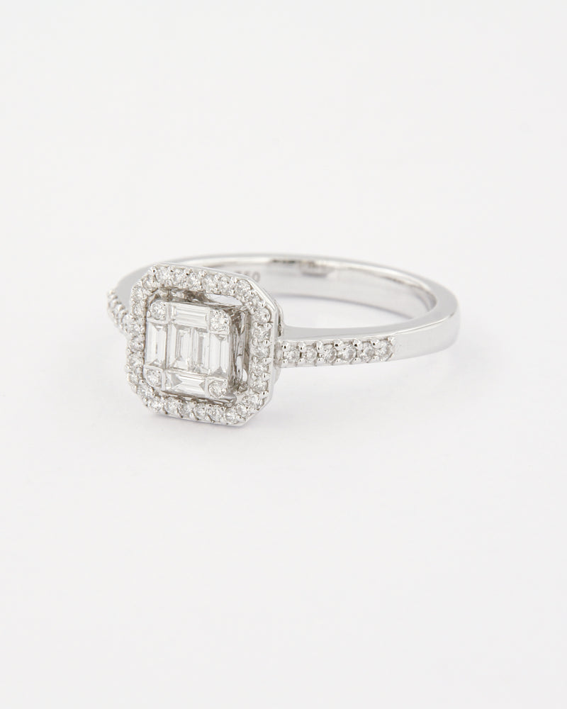 Diamond Baguette Mosaic Ring