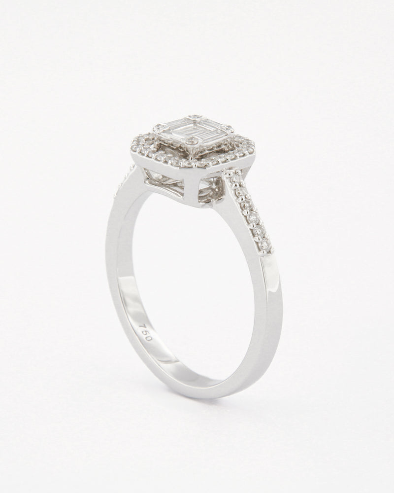 Diamond Baguette Mosaic Ring