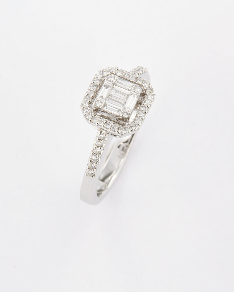 Diamond Baguette Mosaic Ring