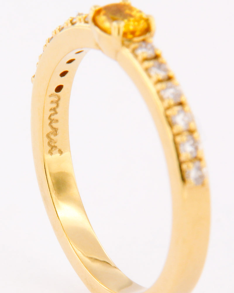 Oval Yellow Sapphire & Diamonds Ring