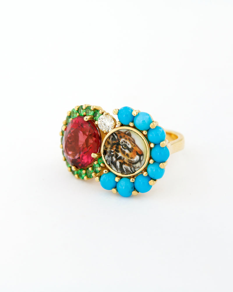 Gems and Enchant Tiger Ring