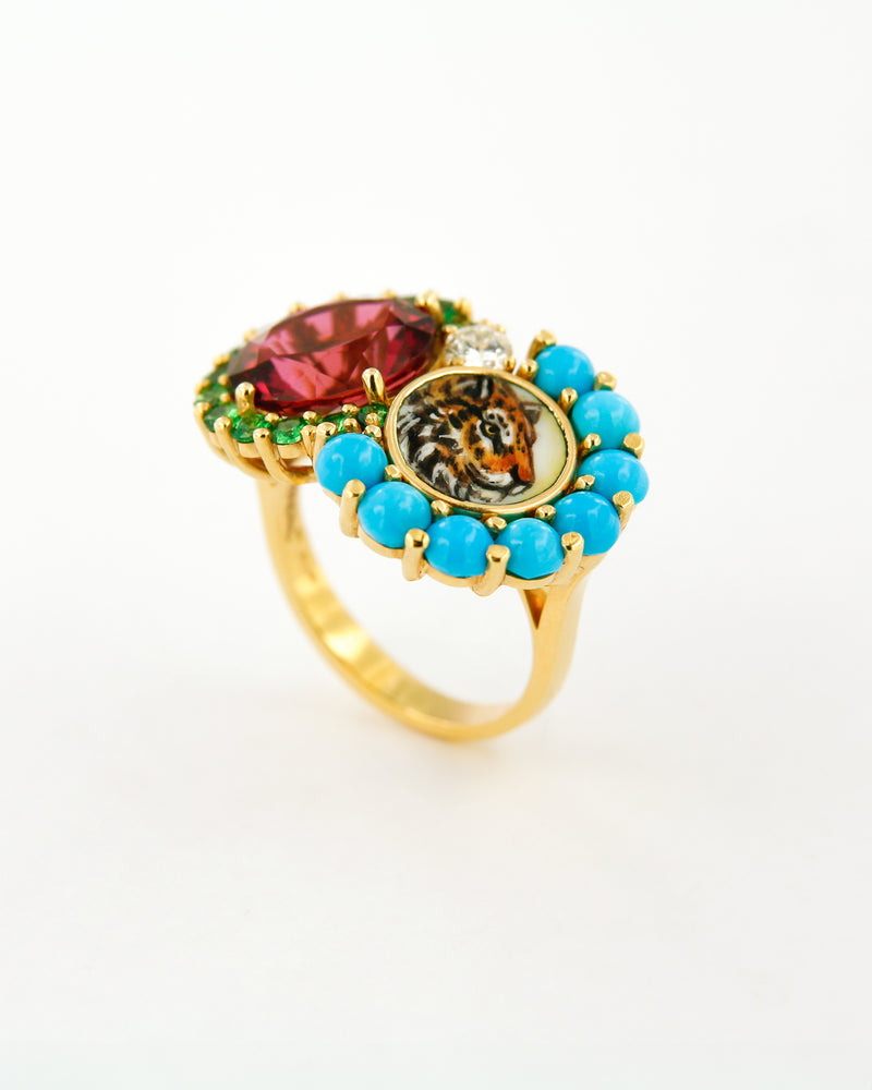 Gems and Enchant Tiger Ring