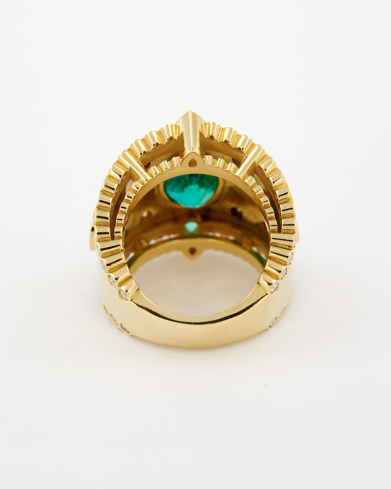 Emerald Crown Ring