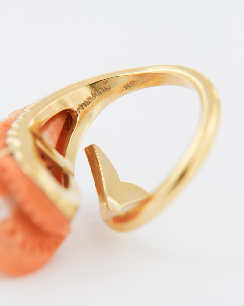 Coral Fish Diamond Ring