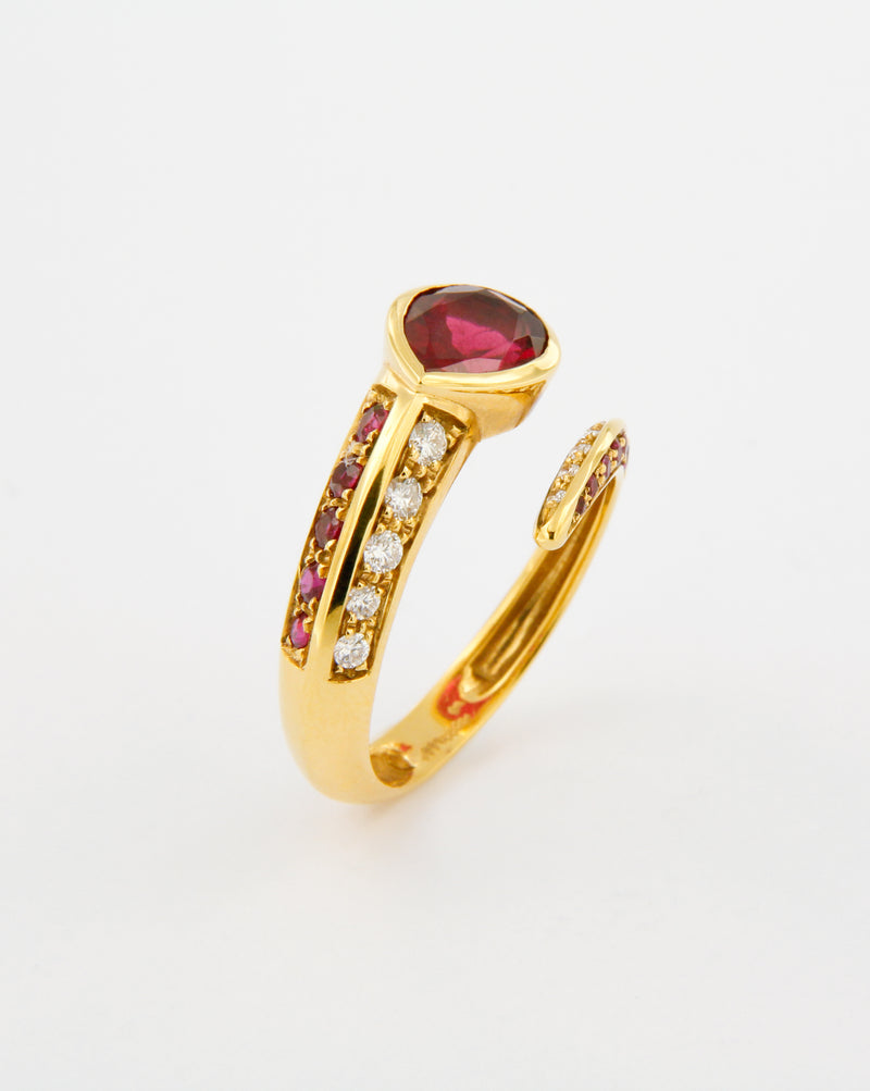 Anello Serpente Rubellite