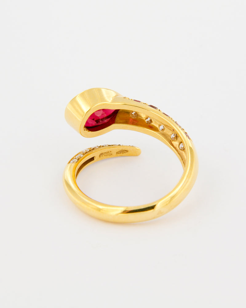 Anello Serpente Rubellite